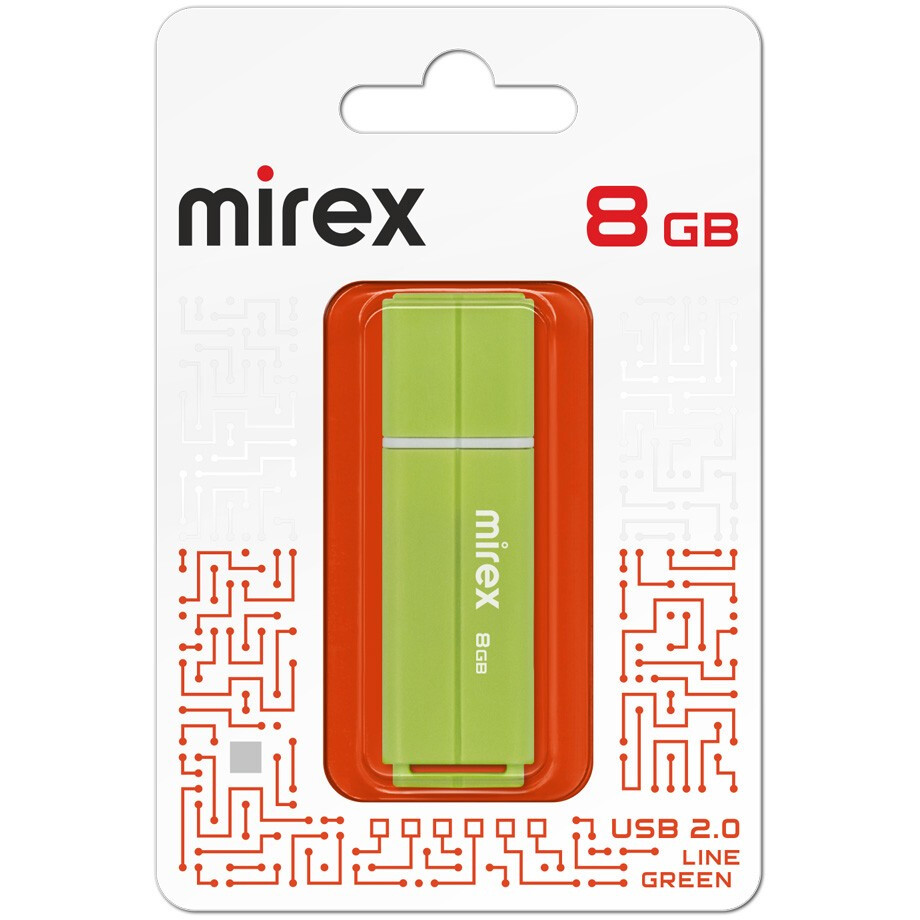 USB zibatmiņa 8Gb Mirex Line Green - 13600-FMULGN08 - foto 5