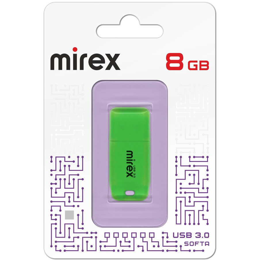USB zibatmiņa 8Gb Mirex Softa Green - 13600-FM3SGN08 - foto 5