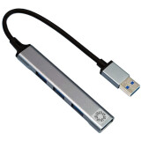 USB centrmezgls 5bites HB31-313SL Silver