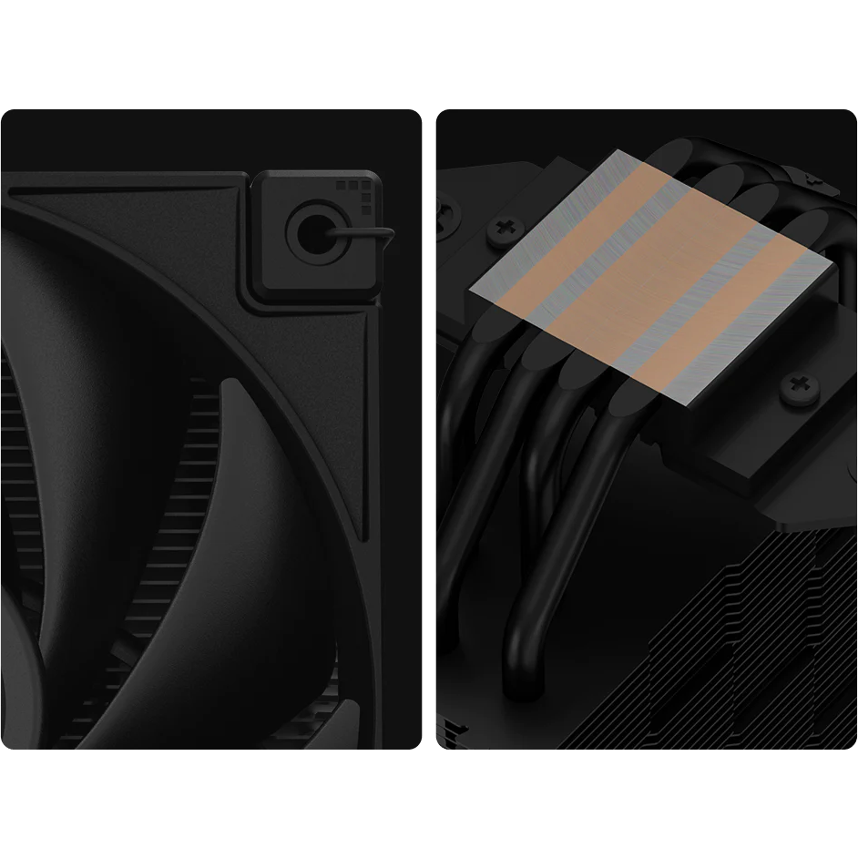 Procesoru dzesētājs DeepCool AK400 ZERO DARK PLUS (R-AK400-BKNNMD-G-1) - foto 3