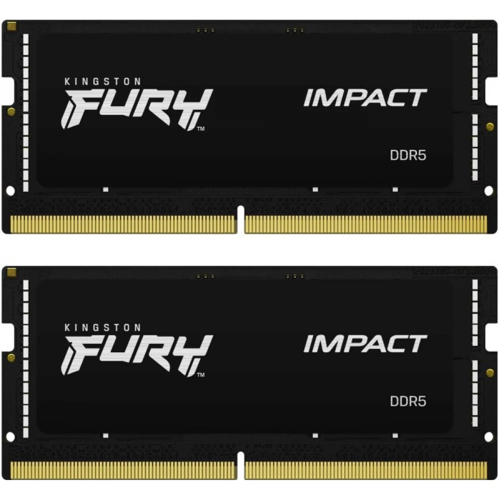 Operatīvā atmiņa 16Gb DDR5 4800MHz Kingston Fury Impact SO-DIMM (KF548S38IBK2-16) (2x8Gb KIT)
