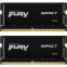 Operatīvā atmiņa 16Gb DDR5 4800MHz Kingston Fury Impact SO-DIMM (KF548S38IBK2-16) (2x8Gb KIT)